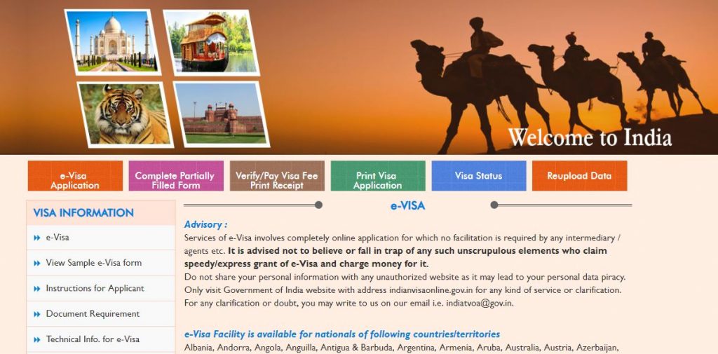 visa online a india