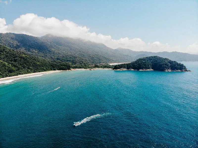 Playa de Lopes Mendes vista aérea en Ilha Grande