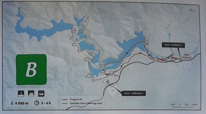 Mapa Ruta B Plitvice