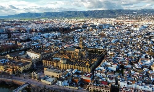 Córdoba España desde el aire drone