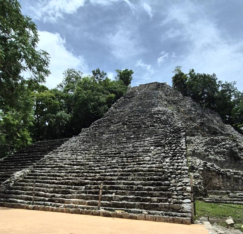 Gran Pirámide de Nohoch Mul en Cobá, la más alta de la zona arqueológica