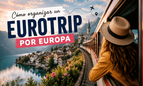Chica asomada en la ventanilla de un tren, en un recorrido por Europa